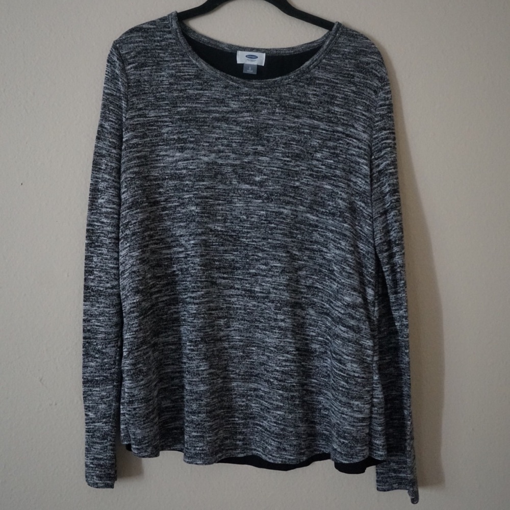 Heather gray long sleeve blouse